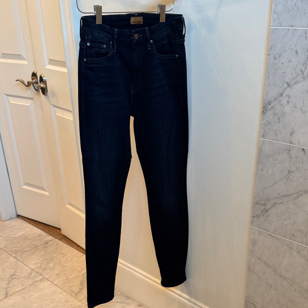 Mother Women's Deep Indigo High Waisted Skinny Jeans